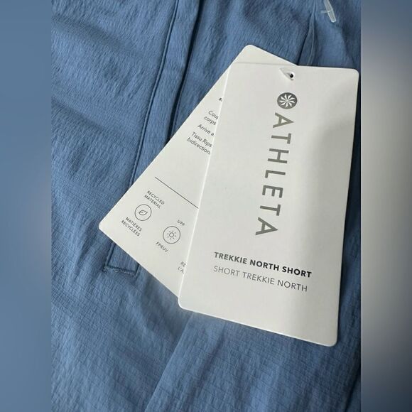 NWT Athleta Trekkie North Shorts in Cottage Blue - Size 18 - Picture 5 of 10